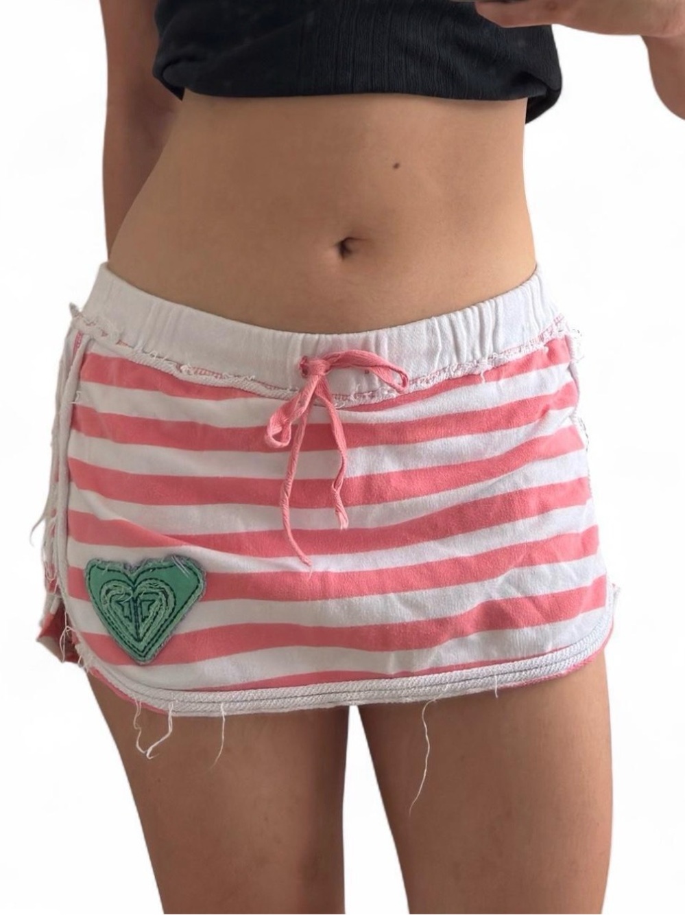 Roxy Y2K Vintage Distressed Mini Skirt